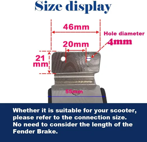 Miniatura 2 de Piezas de freno de guardabarros de rueda trasera para 3 ruedas Kick Scooter Actualización Metal trasero Fender Brake Assembly (azul)