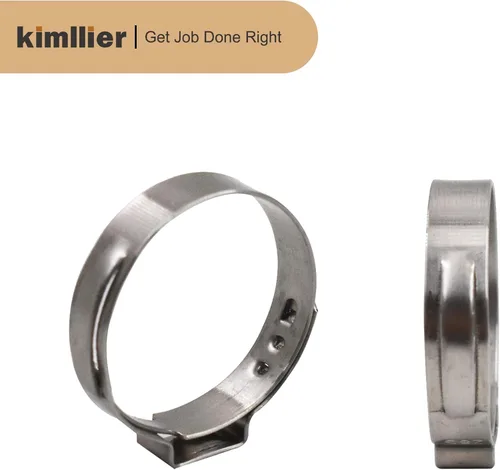 Miniatura 4 de kimllier 50 abrazaderas de manguera de 25.4 a 1.122 in, accesorios de acero inoxidable, abrazaderas de apriete para conexiones de manguera de tubo