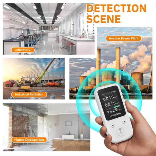 Miniatura 7 de LifeBasis Contador Geiger Detector de Radiación Nuclear, Dosímetro de Radiación con Pantalla TFT y Alerta Inteligente Monitor de Radiación Beta