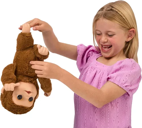 Miniatura 10 de Little Live Pets My Baby Monkey "Mango" con biberón, juego de animales interactivos y suaves para niños de 4 años en adelante, más de 50 sonidos