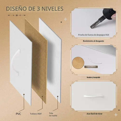 Miniatura 6 de WLIVE - Cómoda de tela para dormitorio, cómoda alta con 8 cajones, torre de almacenamiento con contenedores de tela, cómodas dobles, cómoda