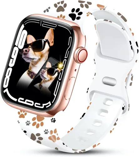 Miniatura 17 de Correa deportiva compatible con correas de Apple Watch de 1.93, 1.77, 1.73, 1.65, 1.61, 1.57, 1.49 y 1.45 pulgadas para mujeres, de silicona