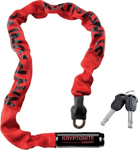 Miniatura 8 de Kryptonite Keeper 785 Candado de Cadena para Bicicleta, 2.8 Pies de Largo, Candado de Cadena para Bicicleta Resistente Antirrobo con Llaves para Gris