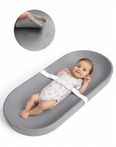Miniatura 7 de COMOMY Almohadilla Cambiadora para Cuna - Almohadilla Cambiadora Limpiable con Cinturón de Sujeción, Impermeable, Suave, Liviana y Portátil, Fácil