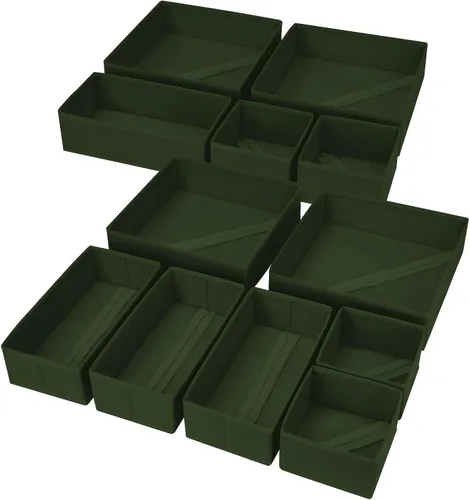 Miniatura 34 de DIMJ Organizador de cajones para ropa, paquete de 6 unidades, organizadores plegables para bebé, organizador de almacenamiento y cómoda