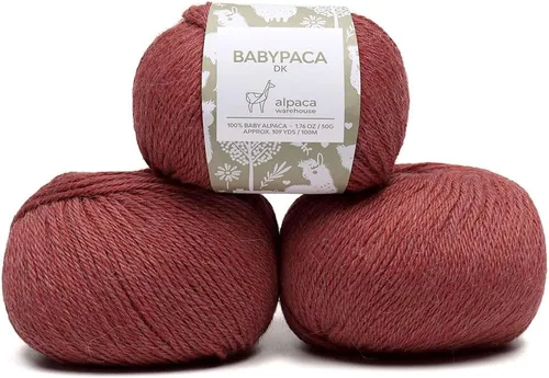 Miniatura 23 de Juego de 6 madejas de 100% lana de alpaca bebé (10.58 oz) de peso DK, fabricadas en Perú, celestial suave y perfecto para tejer y hacer ganchillo