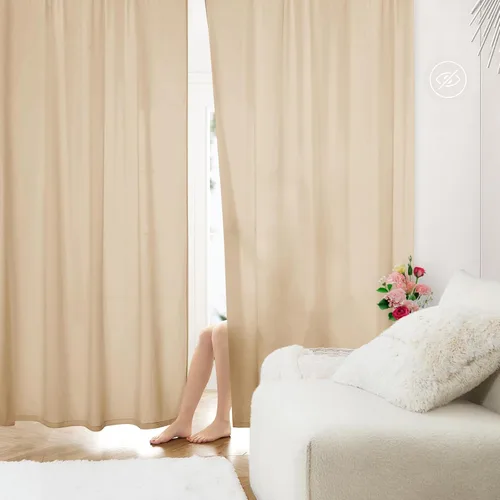 Miniatura 28 de HOMEIDEAS Cortinas Transparentes de Privacidad Blancas No Transparentes, 52 X 45 Pulgadas de Largo 2 Paneles Cortinas Transparentes Filtradoras