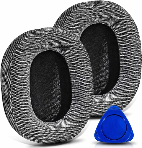 Almohadillas WH 1000XM5 para WH-1000XM5 (WH1000XM5) de TRANSTEK, almohadillas de repuesto con espuma de aislamiento de ruido de alta densidad, tela