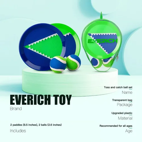 Miniatura 2 de EVERICH - Juego de pelota de lanzamiento y captura mejorado, juegos para interiores y exteriores para niños de 3 a 12 años, juguete de agua