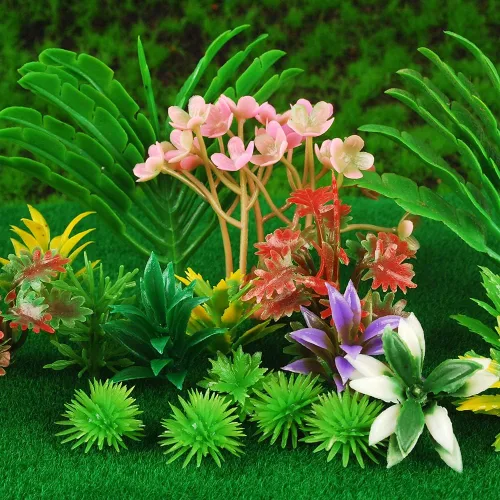 NWFashion 130 piezas de árboles modelo plantas en miniatura jardín de hadas árboles artificiales ferrocarril paisaje (árbol)