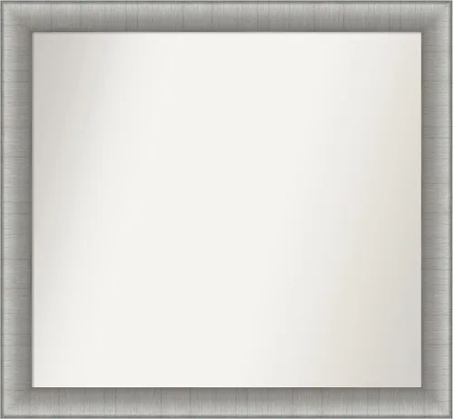 Miniatura 313 de Amanti Art Espejo de baño plateado para sobre fregadero, 28 x 47 pulgadas, espejo rectangular de plata imperial, marco de madera tradicional de gran