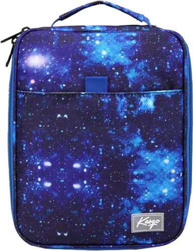 Kasqo Estuche grande para lápices, estuche para lápices marcadores, bolsa de poliéster, almacenamiento de artículos de papelería, múltiples