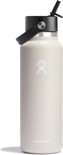 Miniatura 44 de Hydro Flask Botella de agua – Acero inoxidable aislado – Tapa flexible con popote de boca ancha, antiderrames, a prueba de fugas y recargable en 32