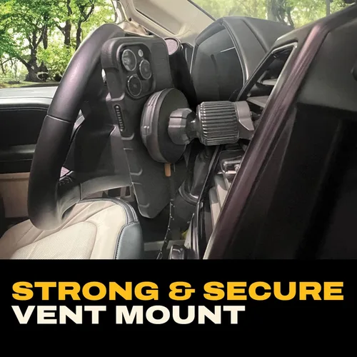 Miniatura 4 de DEWALT Soporte magnético para teléfono para kit de automóvil, cargador inalámbrico resistente, soporte de ventilación, montaje en tablero, soportes
