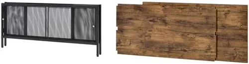 Miniatura 6 de Acme Winam - Mesa de centro rectangular de madera en roble antiguo y negro