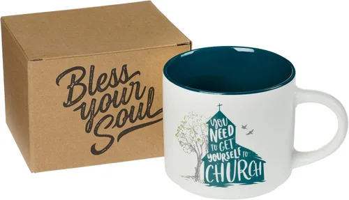 Miniatura 4 de Taza de café blanca XL Get Yourself To Church, divertidos regalos de cumpleaños para mujeres/hombres, mamá, papá, compañero de trabajo, diseños