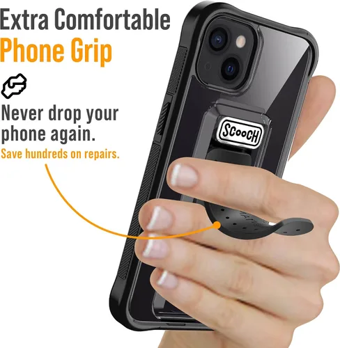 Miniatura 4 de Scooch® Wingman - Funda para iPhone 13 Mini con soporte, funda con función atril 5 en 1, protección contra caídas de grado militar, soporte