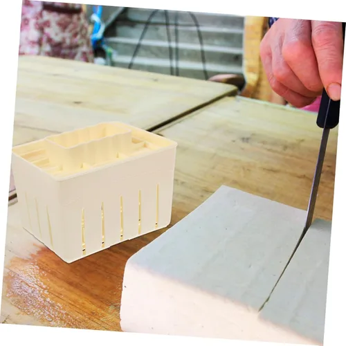 Miniatura 6 de SHOWERORO Caja de prensado de cuajada Escurridor de prensatelas de tofu de pared lisa para exprimidor de agua de tofu