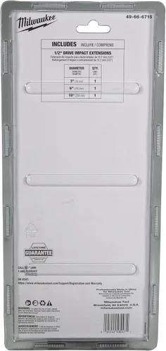 Miniatura 4 de Milwaukee Eléctrico - Juego de extensión de 3 piezas Shockwave IMP Duty 1/2DR