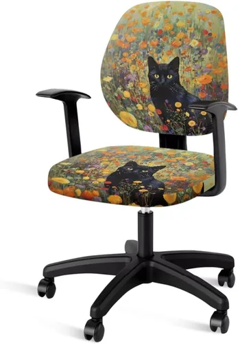 Miniatura 49 de Talayituse - Funda para silla de oficina o computadora con estampado de estrellas de playa, funda de asiento dividida elástica, extraíble y lavable