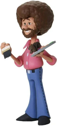 Miniatura 2 de NECA Bob Ross - Figura de acción a escala de 6 pulgadas - Toony Classics Bob Ross con Peapod