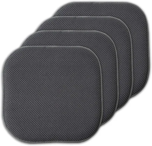 Miniatura 44 de Sweet Home Collection Cojines de espuma viscoelástica para silla, antideslizantes, diseño de panal de abeja, 16 x 16 pulgadas, paquete de 2