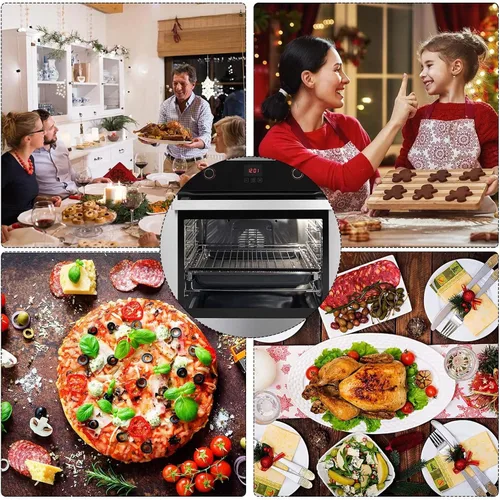 Miniatura 7 de Boao Paquete de 8 protectores de rejilla para horno de 14 pulgadas, protector inferior de silicona para horno, protectores de bordes resistentes al