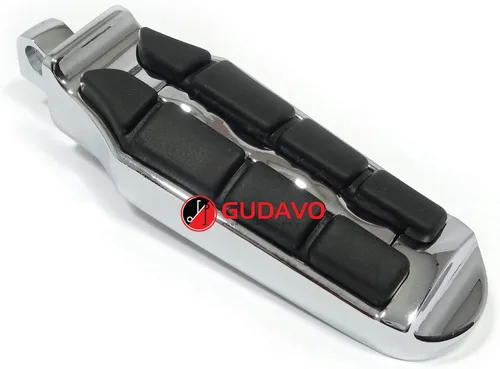 Miniatura 23 de Motocicleta cromo aluminio pie clavijas delantero pedal conductor clavijas con soportes para HONDA VF750 MAGNA 1996-2004 (G3I negro)