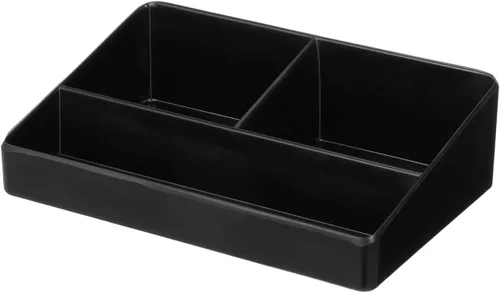 Tofficu Organizador de bolsas de té de 3 compartimentos, pequeña caja de almacenamiento de té de plástico para cajón y encimera, soporte para