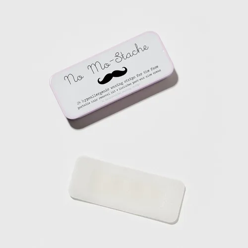 Miniatura 6 de No Mo-Stache Shark Tank - Tiras de cera de labios para depilación, 24 tiras de cera hipoalergénicas para labio superior, barbilla, cejas y cara