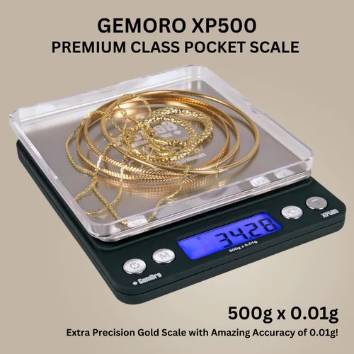 Miniatura 2 de GemOro Platinum XP500 - Báscula de bolsillo Jewelers, báscula portátil de encimera con precisión duradera, herramienta digital precisa con lectura