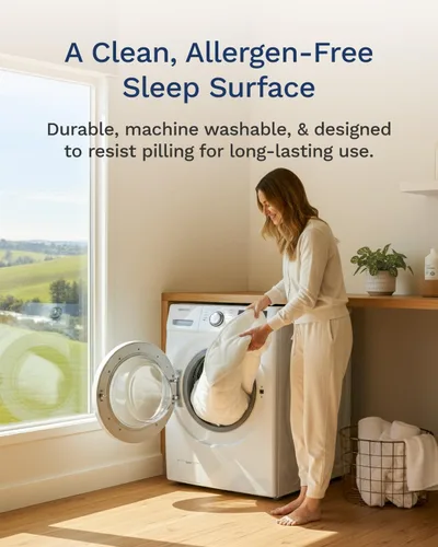 Miniatura 8 de ViscoSoft - Cubrecolchón de fibra de primera calidad, tipo nube - Parte superior de almohada acolchada perfecta para todas las posiciones