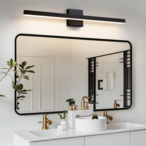 Miniatura 3 de KAISITE Luz de Baño Moderna Negra - Lámpara de Tocador LED Regulable de 5CCT de 24 Pulgadas para Espejo