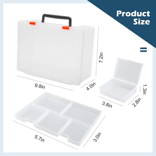 Miniatura 5 de Saichotoy Caja de almacenamiento de tarjetas coleccionables: organizador de tarjetas para más de 800 tarjetas de Pokemon, MTG, Yugioh, TCG con 11