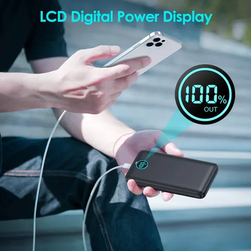 Miniatura 5 de Cargador portátil de 30,800 mAh PowerBank con 3 salidas, 25 W PD de carga rápida + QC 4.0 cargador de batería de carga rápida de teléfono, cargador