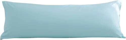 Miniatura 14 de Evolive Nueva Funda de Almohada Corporal de Hilo 300TC 100% Algodón con Cierre de Cremallera Oculto 21"x54" (Gris Carbón)