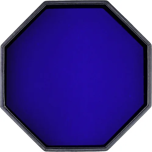 Bandeja para Tirar Dados, Bandeja de Dados Octagonal de Cuero PU Forrada con Fieltro Azul para Juegos de Exploración de Mazmorras