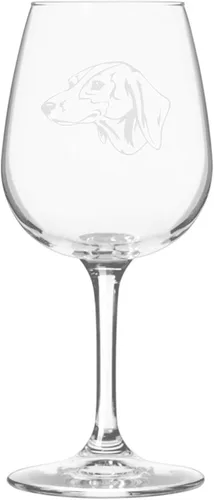 Miniatura 314 de Copa de vino de 12.75 onzas con diseño de perro grabado