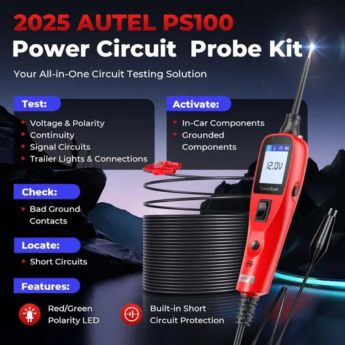 Miniatura 7 de Autel Probador de circuito del escáner MX900+, herramienta de escaneo bidireccional 2025 igual que MK900 con herramienta de escaneo de sonda