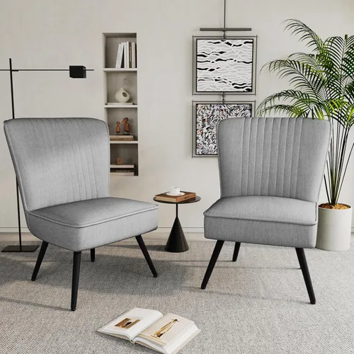 Miniatura 11 de Alunaune Moderno juego de 2 sillas decorativas azules para sala de estar, juego de muebles tapizados para dormitorio, pantuflas, silla de recepción