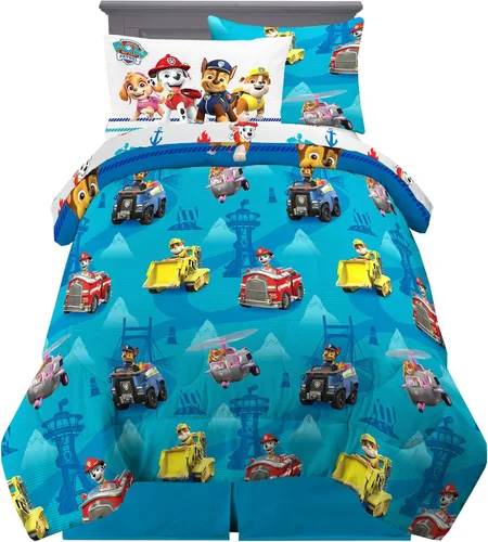 Miniatura 2 de Paw Patrol Ropa de Cama para Niños Edredón y Juego de Sábanas Súper Suave con Funda, 5 Piezas Tamaño Twin
