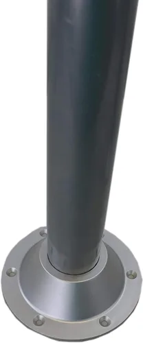 Miniatura 5 de Class A Customs - Patas de mesa de metal plateado de 27.5 pulgadas, con 2 bases de plástico plateadas para montaje en superficie