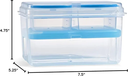 Miniatura 6 de Fit & Fresh 216HL - Juego de entrada con bolsa de hielo, 3 recipientes reutilizables para control de porciones, sin BPA, apto para microondas
