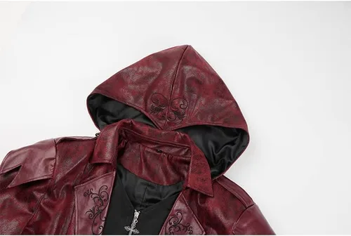 Miniatura 4 de Chaqueta steampunk de piel sintética para hombre, estilo medieval gótico, victoriano, abrigo de vampiro