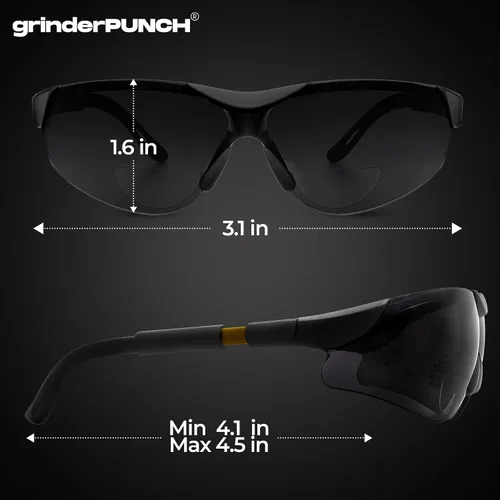 Miniatura 7 de grinderPUNCH – Anteojos de seguridad bifocales – Anteojos de sol para leer – Lupa resistente a impactos ANSI Z87 – Lectores de sol para trabajo
