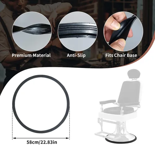 Miniatura 3 de MoyRetty Anillo base de goma para silla de salón de 22.8 pulgadas, equipo de salón, junta de anillo de goma protectora, estilo hidráulico, paquete