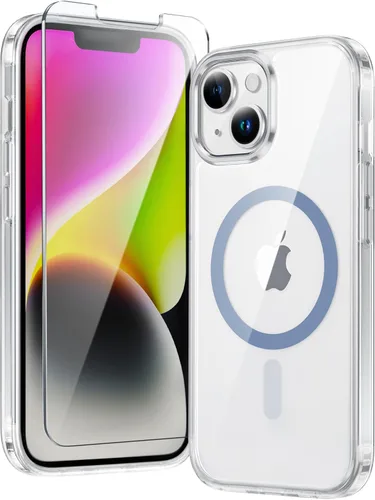 Miniatura 162 de FNTCASE Funda para iPhone 13 Pro-Max: Fundas magnéticas transparentes compatibles con Magsafe Slim anti amarillamiento protección contra caídas