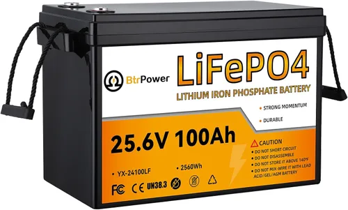 Miniatura 12 de Batería de litio de 12 V, fosfato de litio de 50 Ah, batería de ciclo profundo LiFePO4, 50 A BMS, más de 4000 ciclos, perfecta para RV, motor