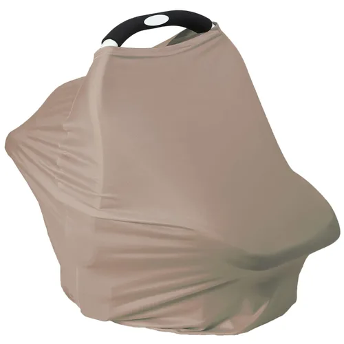 Miniatura 9 de Funda de asiento de automóvil transpirable para bebés, funda de lactancia de rayón suave multiusos para lactancia materna, toldo de asiento de Rosa