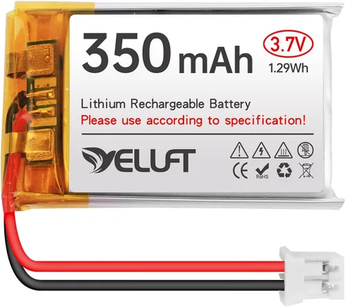 1pcs 3.7V 350mAh batería de polímero de litio 1S 1C 702030 baterías recargables con placa protectora y enchufe PH2.0 para dispositivo electrónico,